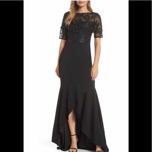 Adrianna Papell Long Black Evening Formal Dress